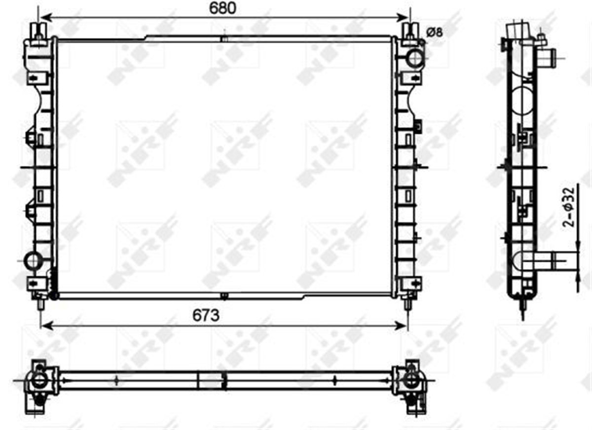 NRF 53096 - Su Radyatörü - Bmw Freelander 1