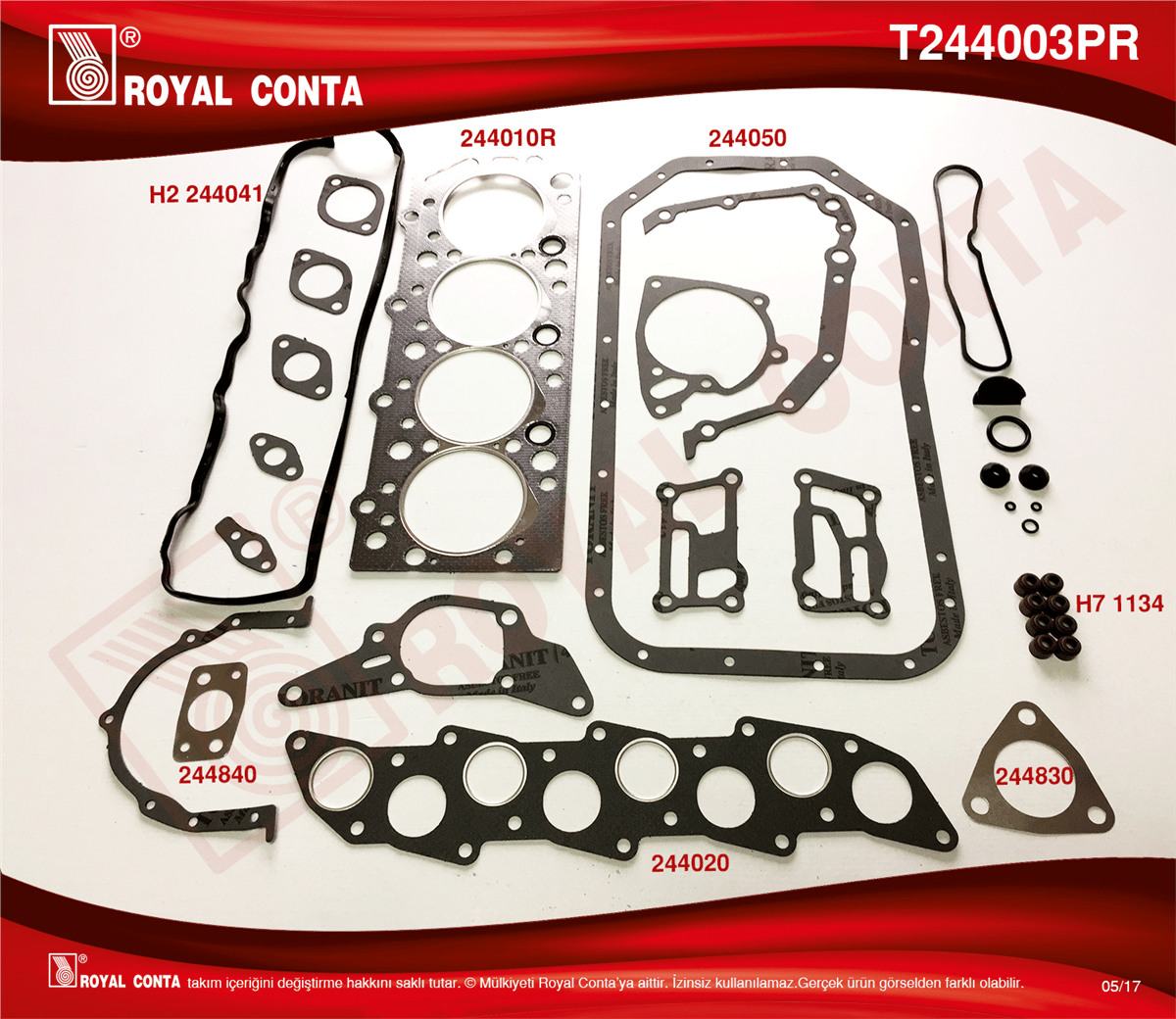ROYAL T244003PR - Takim Conta - Kore H100 Min/h100 Kmy/starex/l300/pajero/l200 (k14, K64)