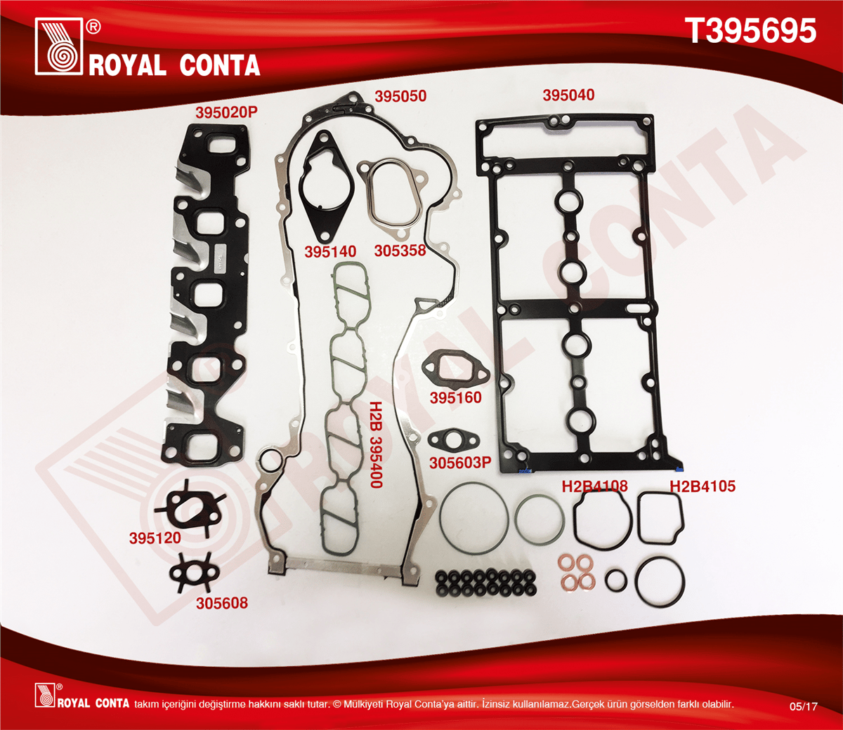 ROYAL T395695 - Takim Conta Alt - Opel Astra H Corsa C Combo C Corsa D Meriva A Aveo T300