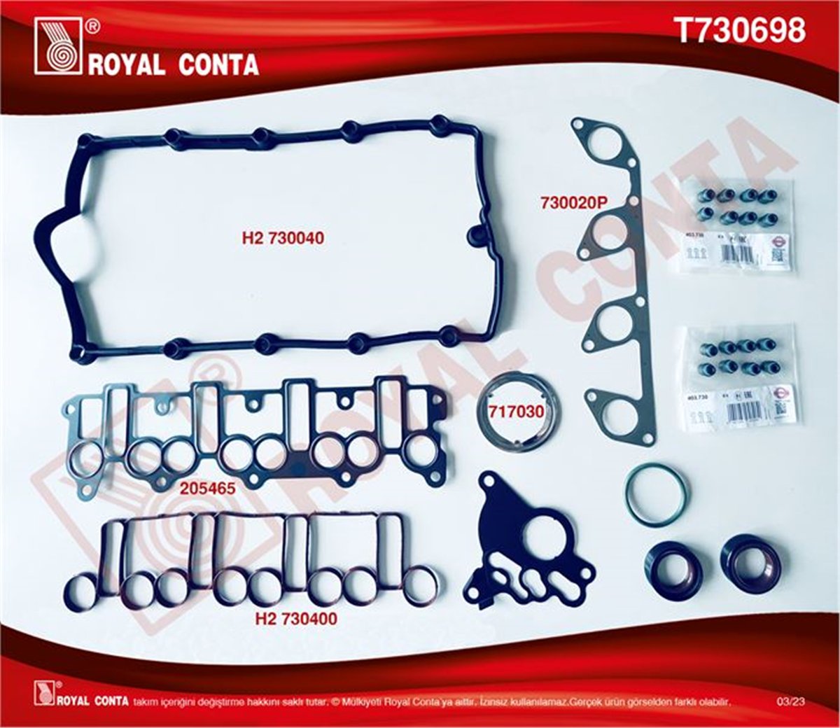 ROYAL T730698 - Takim Conta Üst - Vw Golf5-jetta-passat-a3-leon