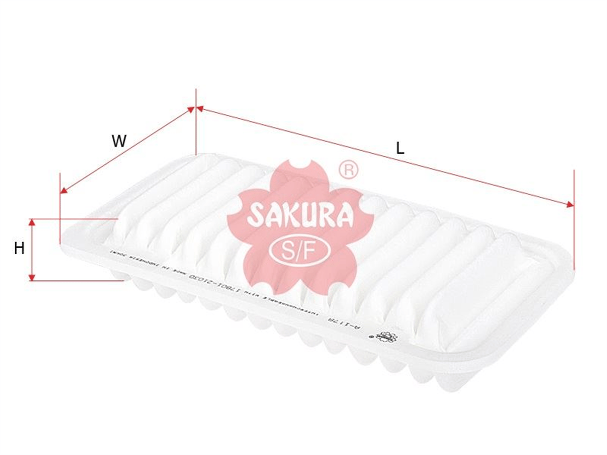 SAKURA A-1178 - Hava Filtresi - Japon Yaris (p1) : Yaris (p9, P13) 1.33 09-