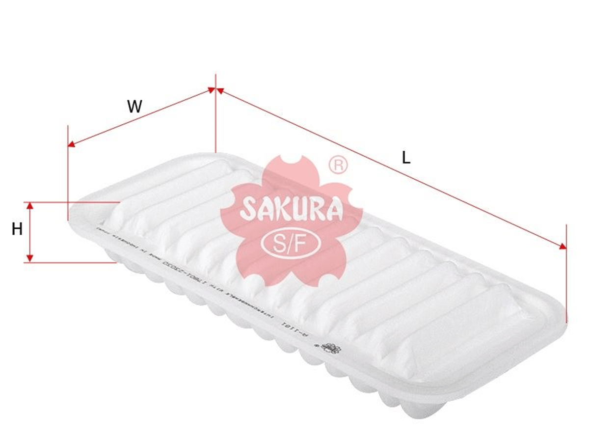 SAKURA A-1181 - Hava Filtresi - Japon Yaris (p1, P9) : Yaris (p9, P13) 1.0 09-14 : Sirion (m3) 1.0 05-10