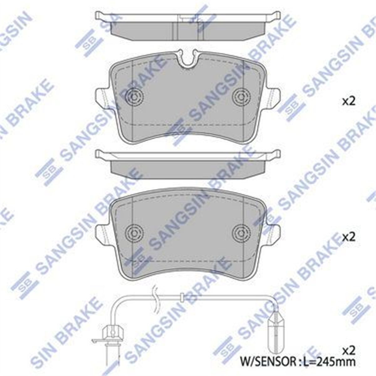 SANGSIN SP2317 - Fren Balatasi Arka - Vw A4-a5-a6-q5