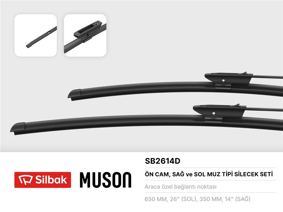 SILBAK SB2614D - Silecek Süpürgesi Ön Takim - Renault Clio-iv