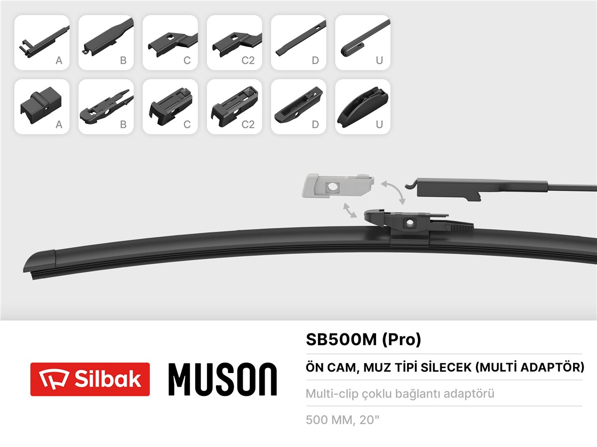 SILBAK SB500M - Silecek Süpürgesi Ön - Ford Connect/v363/escort