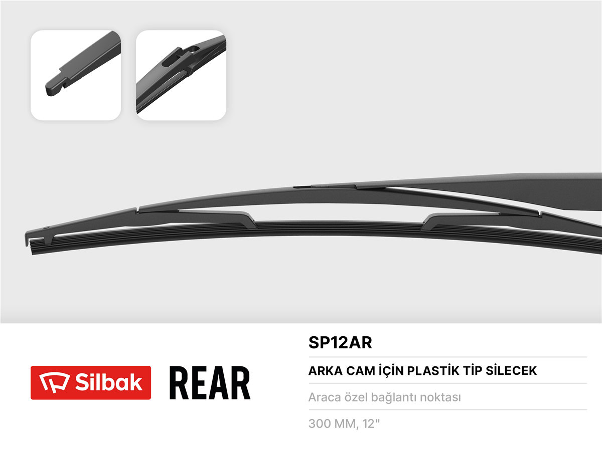 SILBAK SP12AR - Silecek Süpürgesi Arka - Opel Corsa D Insignia Club