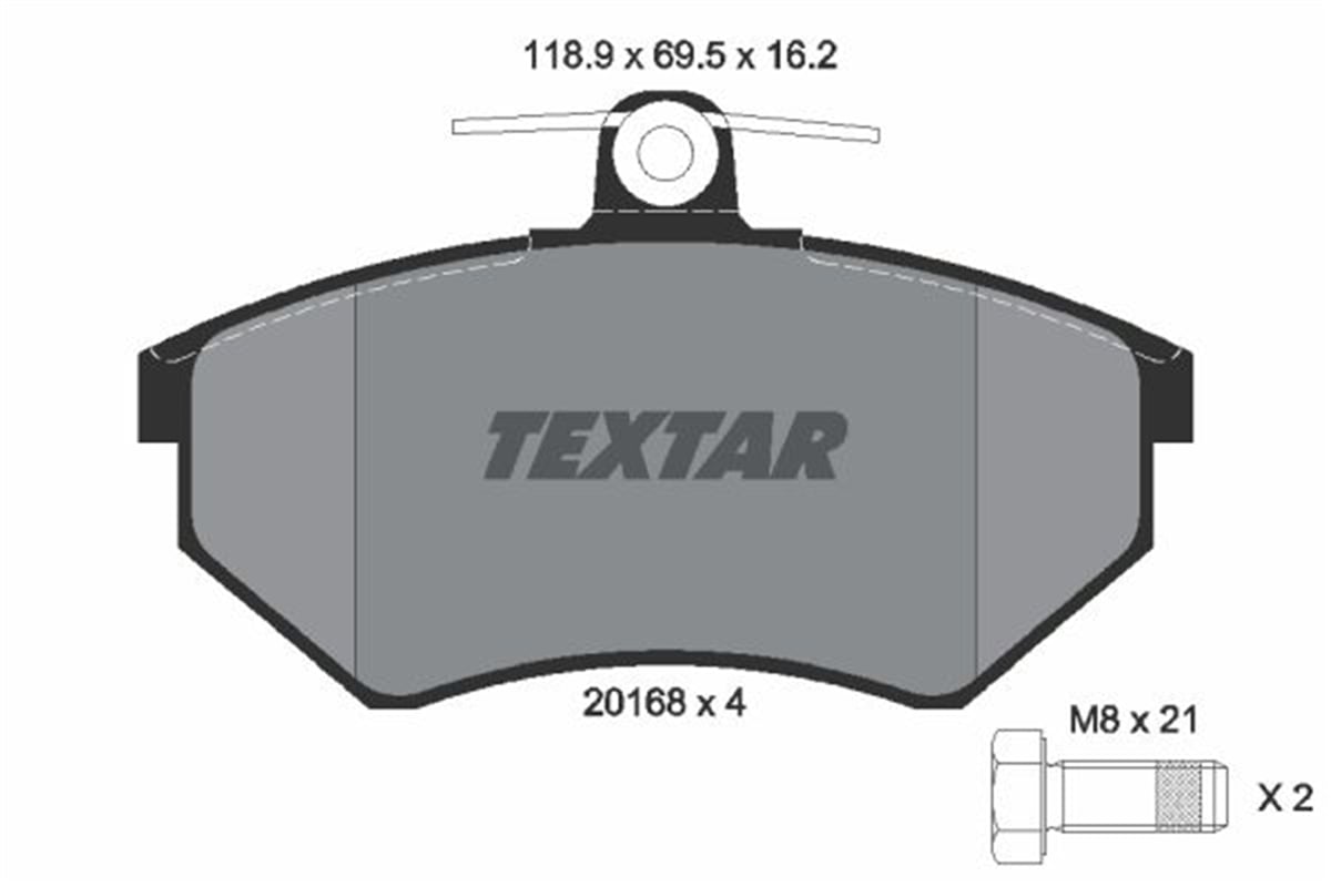 TEXTAR 2016801 - Fren Balatasi Ön - Vw Golf3-polo Classic-passat-caddy