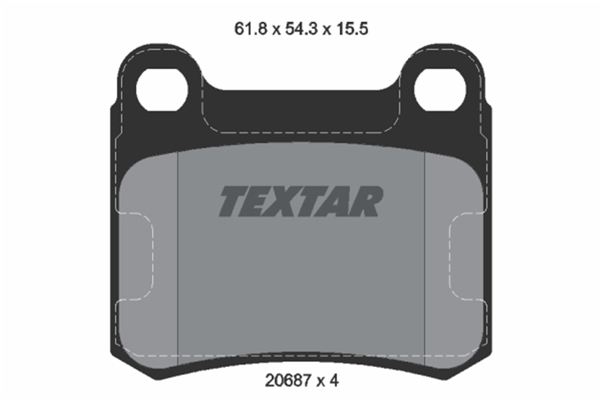 TEXTAR 2068701 - Fren Balatasi Arka - Mercedes W124