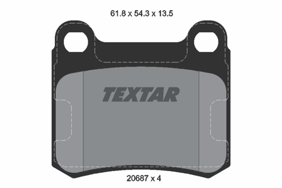 TEXTAR 2068703 - Fren Balatasi Arka - Mercedes W201