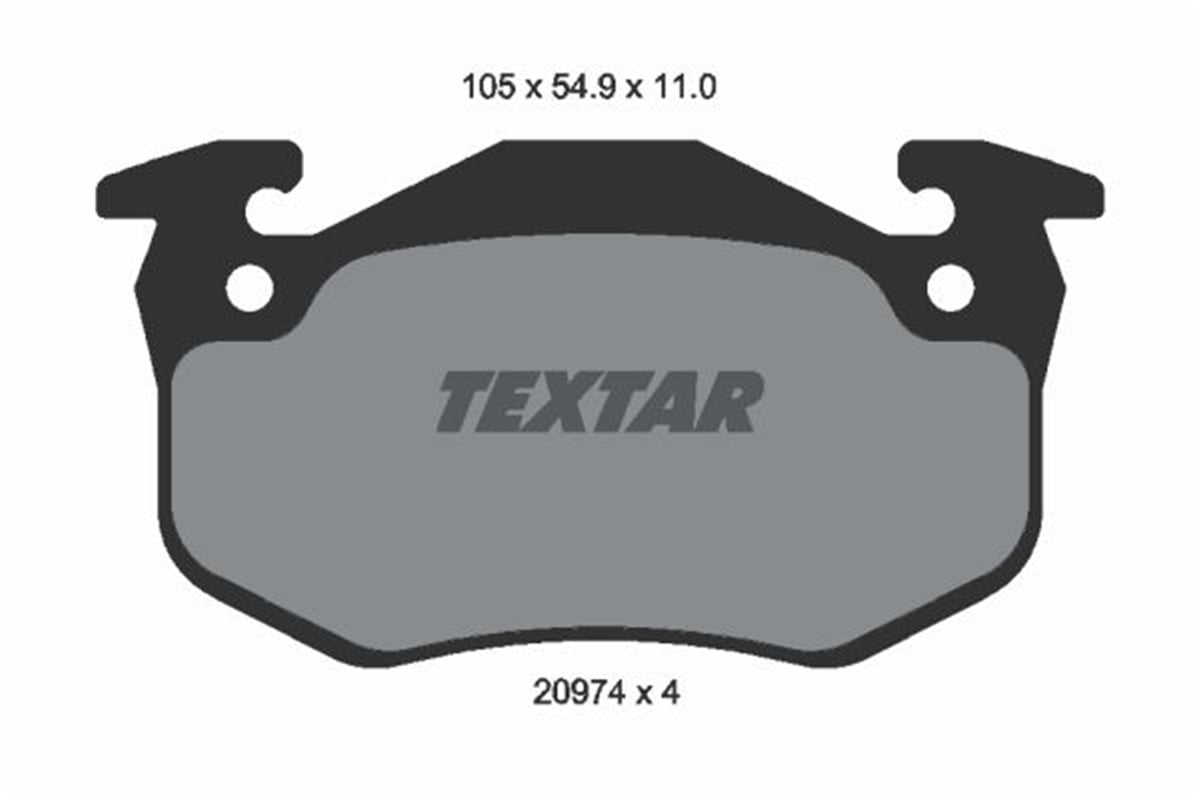 TEXTAR 2097401 - Fren Balatasi Arka - Psa 106/205gti/206/saxo/xsara