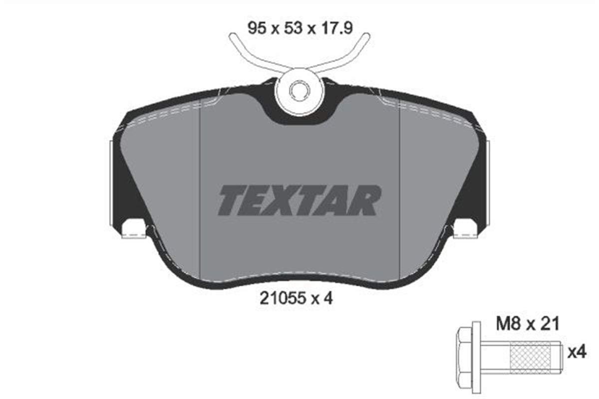 TEXTAR 2105503 - Fren Balatasi Ön - Mercedes W201 E30