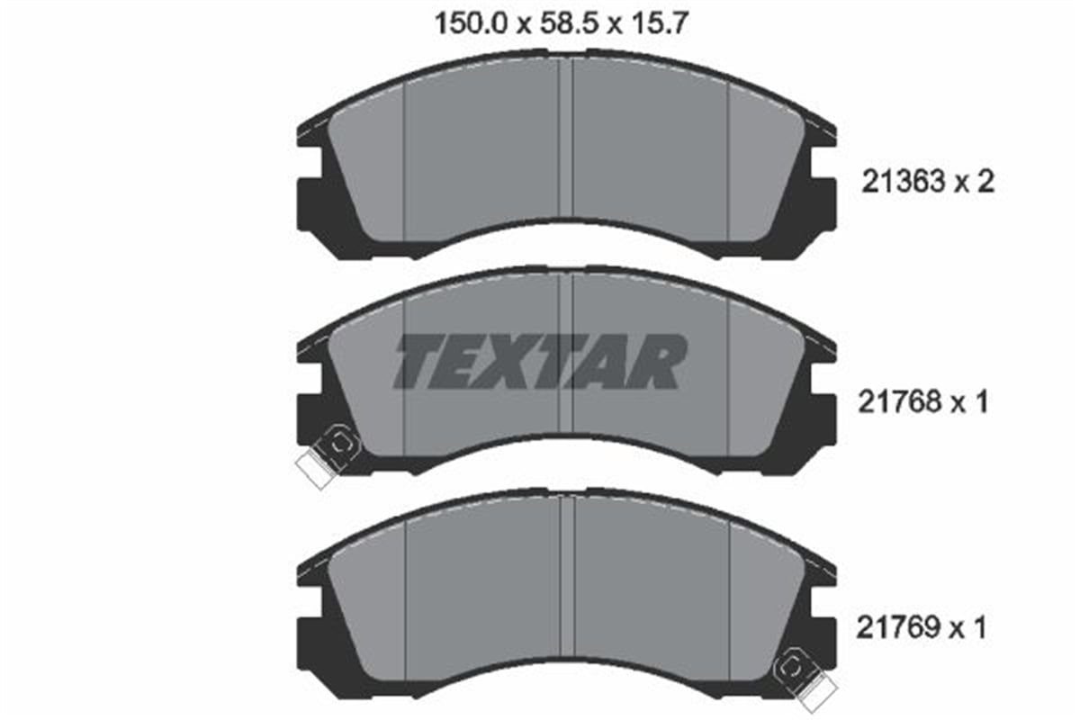 TEXTAR 2136301 - Fren Balatasi Ön - Japon Pajero Ii