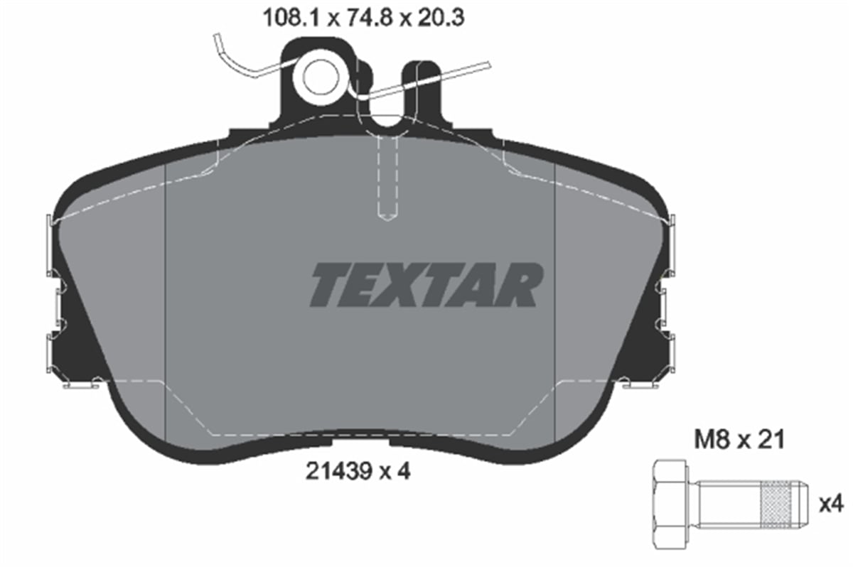 TEXTAR 2143905 - Fren Balatasi Ön - Mercedes W202