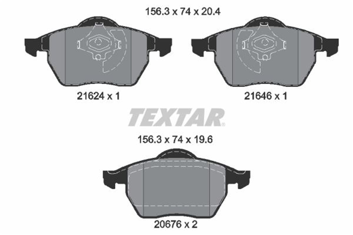 TEXTAR 2162402 - Fren Balatasi Ön - Vw Passat-a4