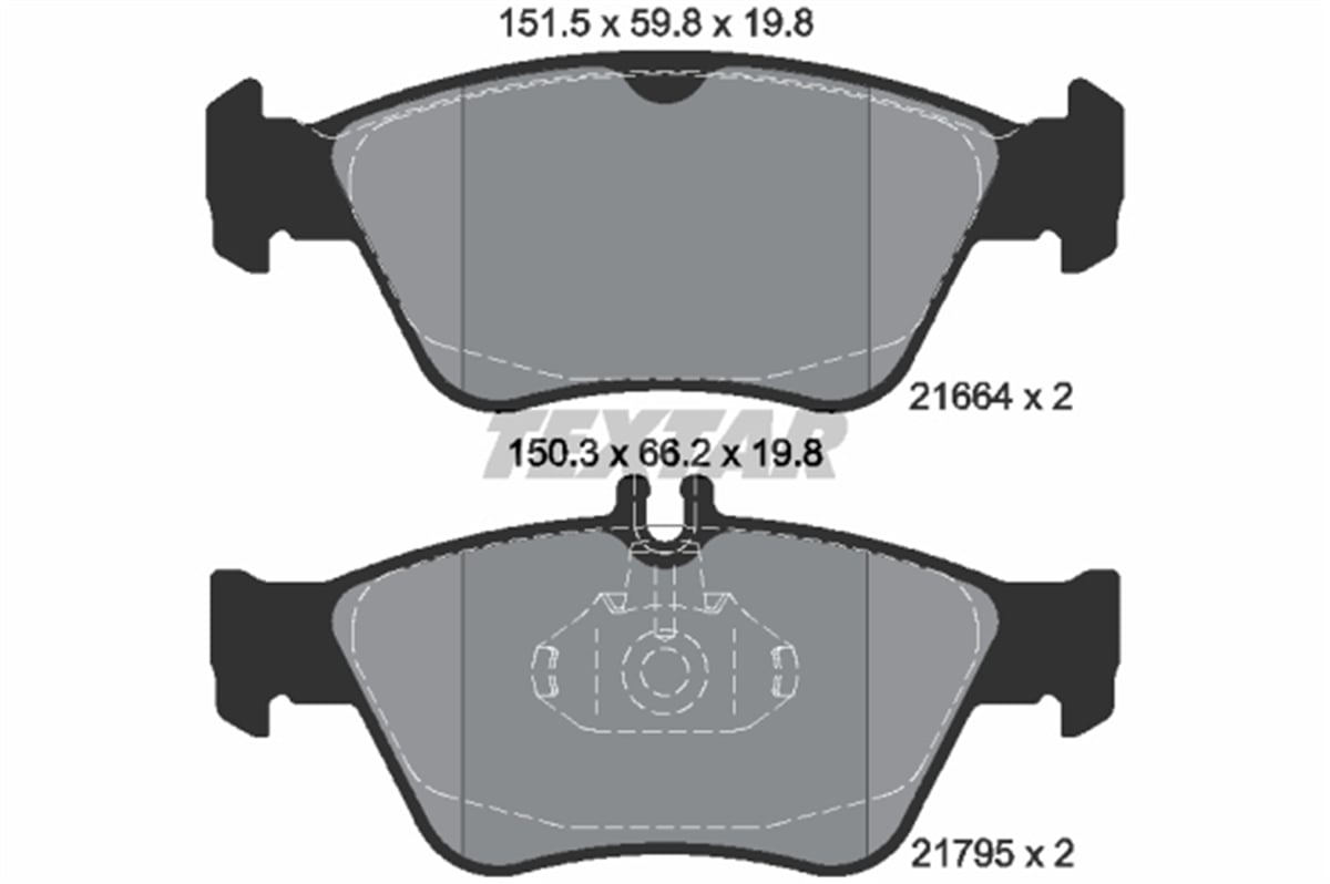 TEXTAR 2166404 - Fren Balatasi Ön - Mercedes W208-210-170