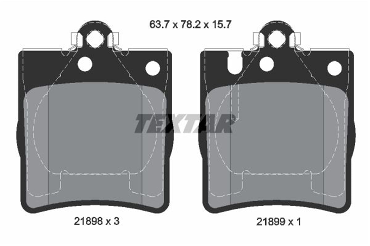 TEXTAR 2189803 - Fren Balatasi Arka - Mercedes W210-208-203