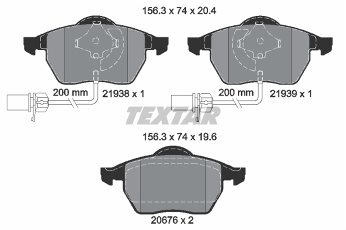 TEXTAR 2193801 - Fren Balatasi Ön - Vw Passat-a4-a6