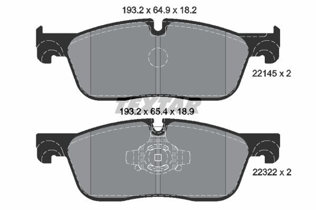 TEXTAR 2214501 - Fren Balatasi Ön - Bmw Land Rover Range Rover Discovery Sport - Evoque
