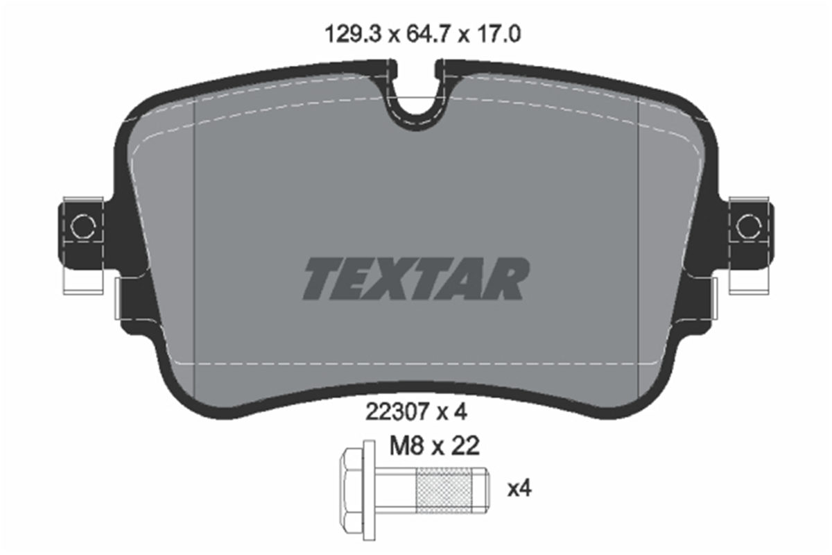 TEXTAR 2230701 - Fren Balatasi Arka - Vw Q7-a8