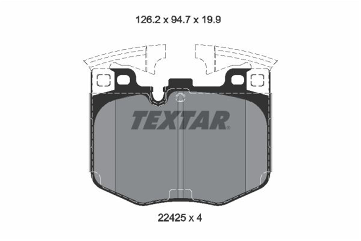 TEXTAR 2242501 - Fren Balatasi Ön - Bmw G20-g21-g30-g31-6g32 Gt-7g11-g12-8g14-g15-g16-x3 G01-x4 G02-x5 G05-x6 G06-x7 G07-z4 G29