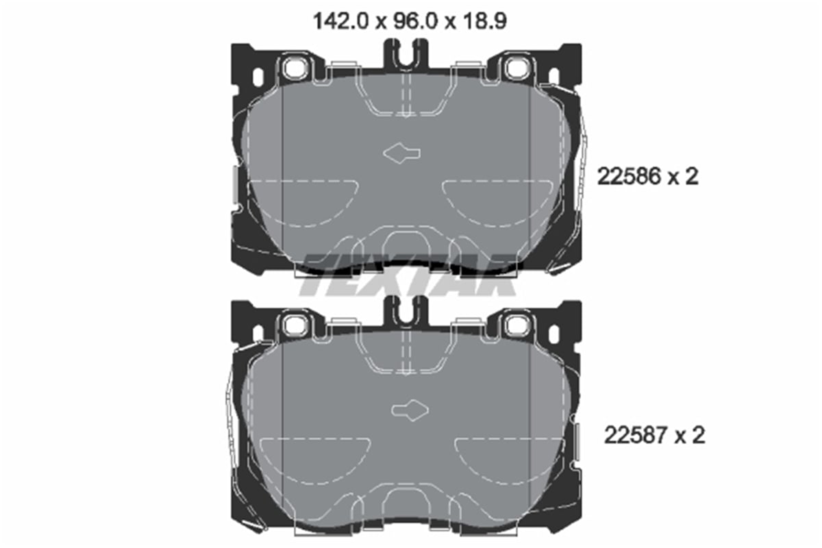TEXTAR 2258601 - Fren Balatasi Ön - Mercedes W205-213-238-x253