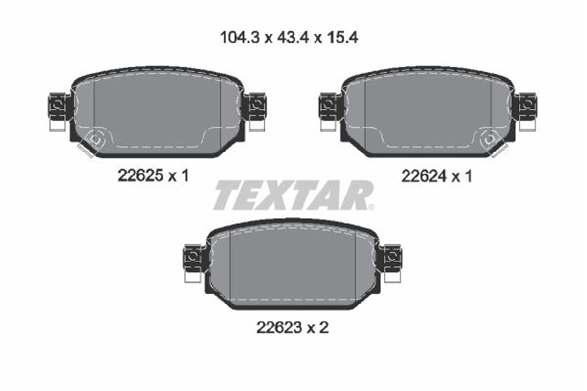 TEXTAR 2262301 - Fren Balatasi Arka - Japon Mazda 3