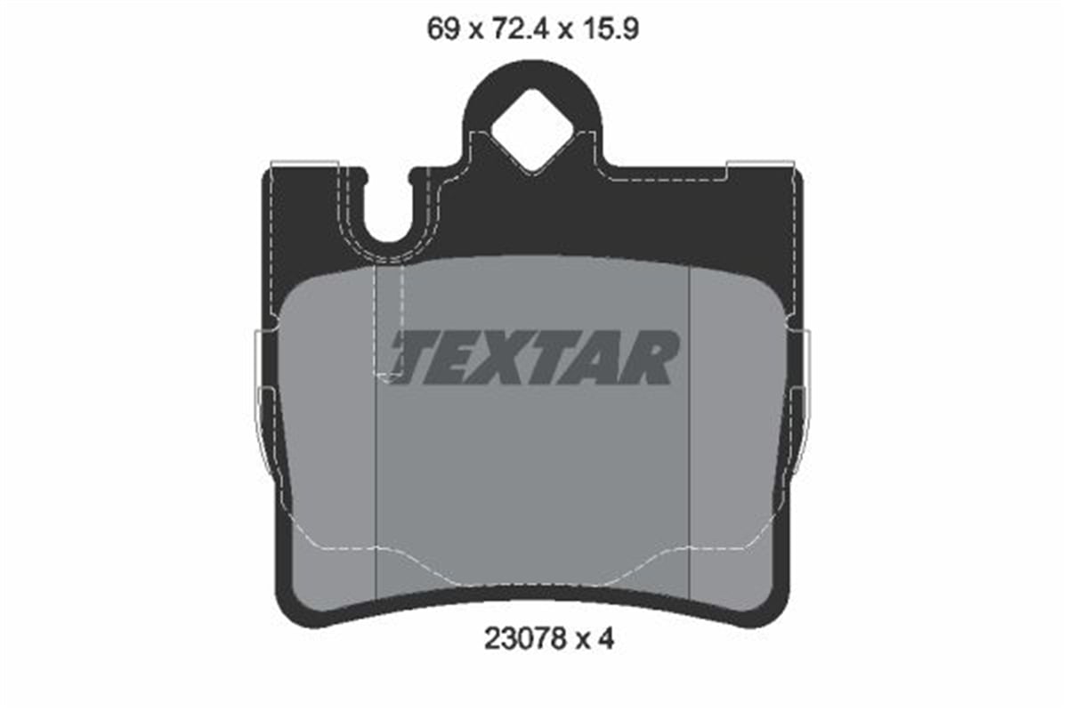 TEXTAR 2307801 - Fren Balatasi Arka - Mercedes W215-220