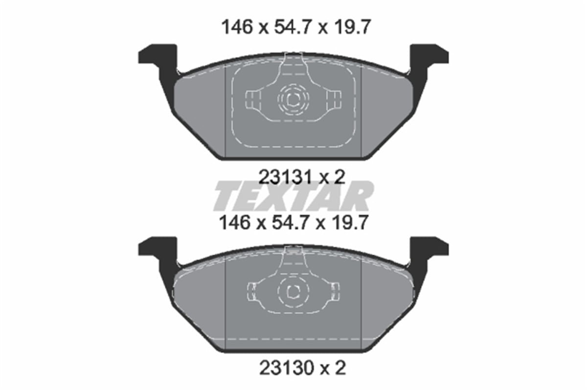 TEXTAR 2313001 - Fren Balatasi Ön - Vw Golf4-golf5-jetta-bora-polo-a3-leon