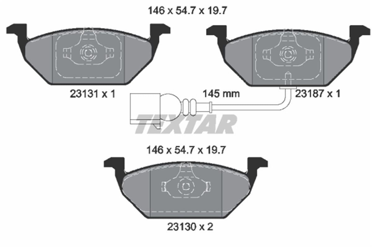 TEXTAR 2313101 - Fren Balatasi Ön - Vw Golf4-golf5-jetta-bora-polo-a3-leon