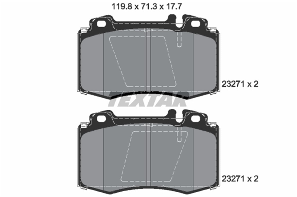 TEXTAR 2327102 - Fren Balatasi Ön - Mercedes W163-220
