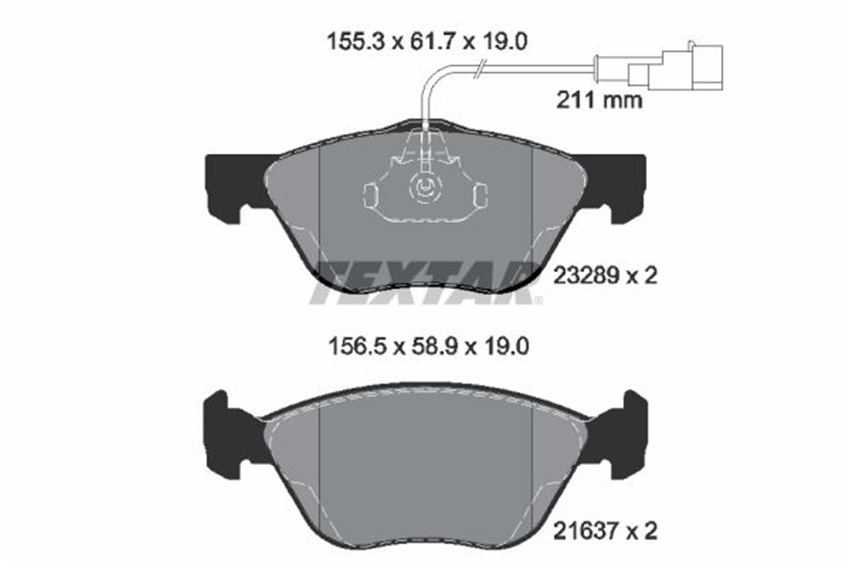 TEXTAR 2328902 - Fren Balatasi Ön - Fiat Alfa Romeo 147-156-fiat Marea