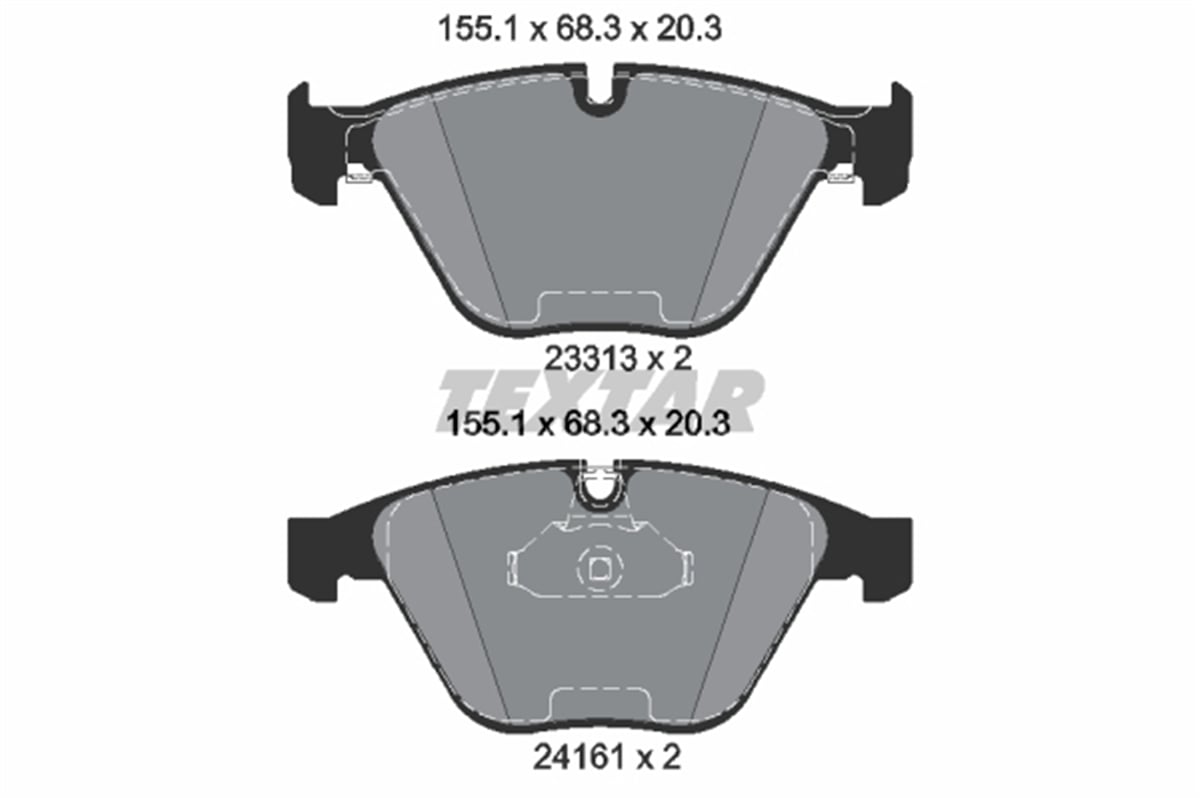 TEXTAR 2331303 - Fren Balatasi Ön - Bmw E90-e90 Lci-e91-e91 Lci-e92-e92 Lci-e93-e93 Lci-x1 E84