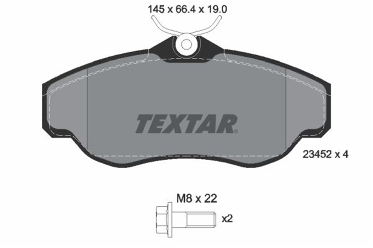 TEXTAR 2345201 - Fren Balatasi Ön - Bmw Land Rover Range Rover Discovery Ii