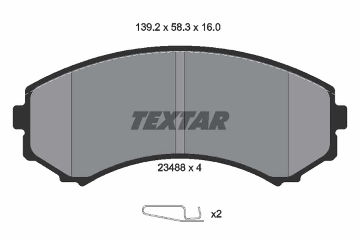 TEXTAR 2348801 - Fren Balatasi Ön - Japon Pajero-grandis-