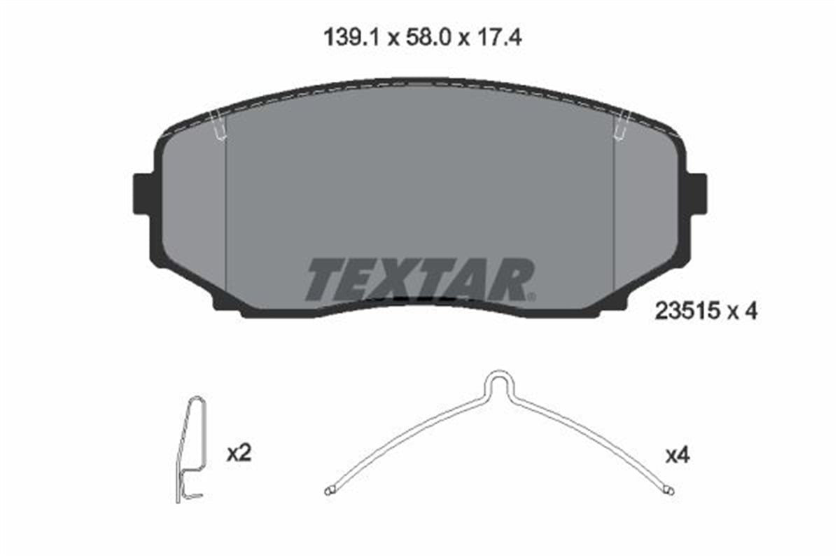 TEXTAR 2351503 - Fren Balatasi Ön - Japon 