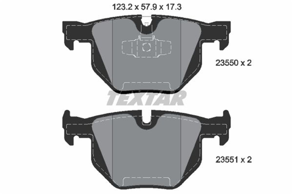 TEXTAR 2355001 - Fren Balatasi Arka - Bmw E90-e1-e92-e93-x1 E84
