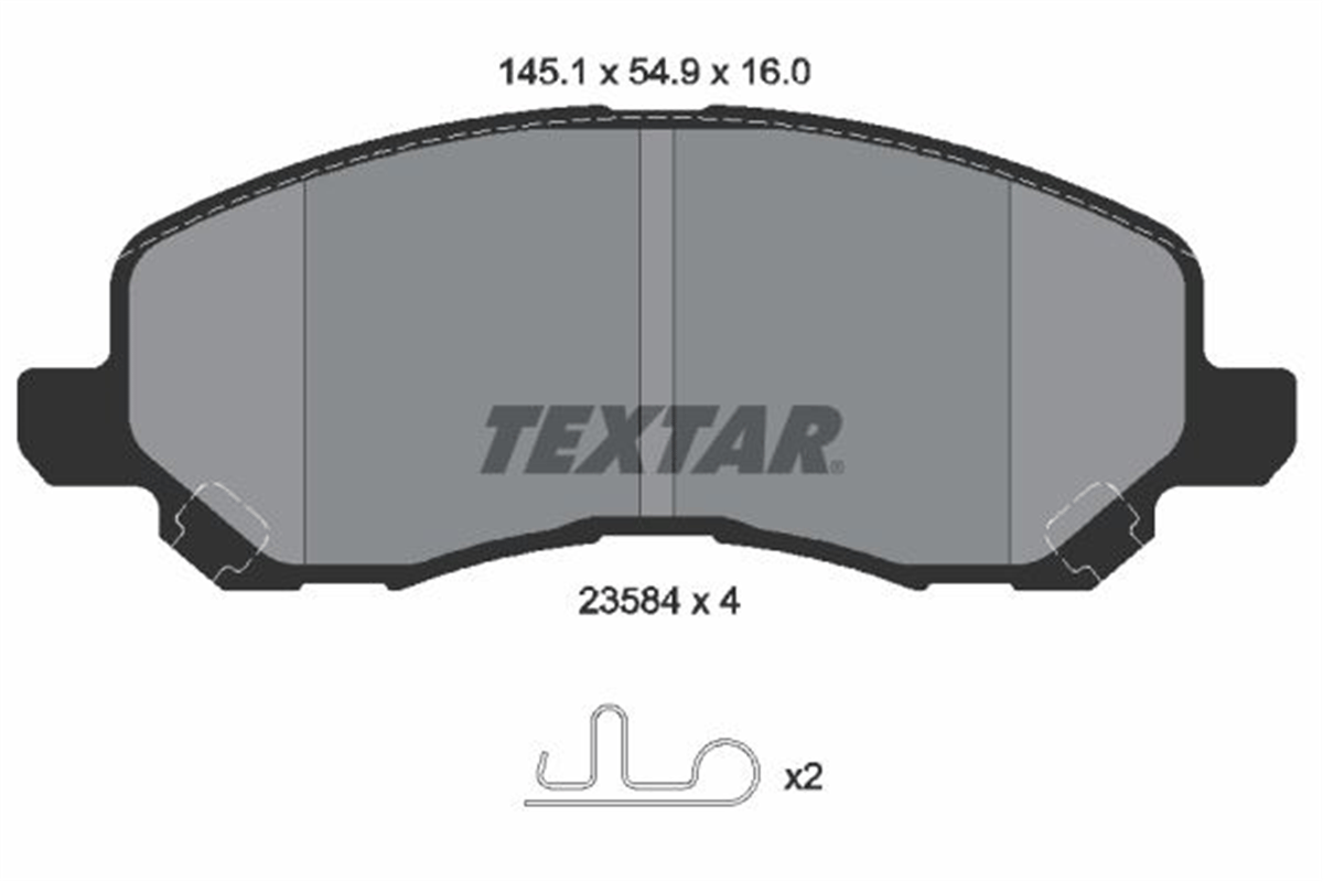 TEXTAR 2358403 - Fren Balatasi Ön - Fiat Jeep Compass-chreysler Sebring