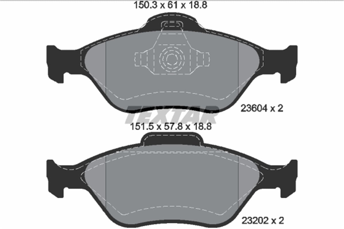 TEXTAR 2360406 - Fren Balatasi Ön - Ford Fiesta/fusion/mazda