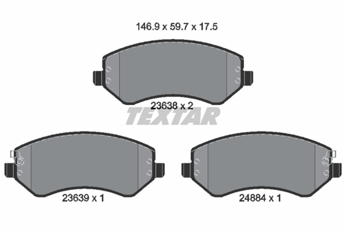TEXTAR 2363801 - Fren Balatasi Ön - Fiat Grand Cherokee/chrysler