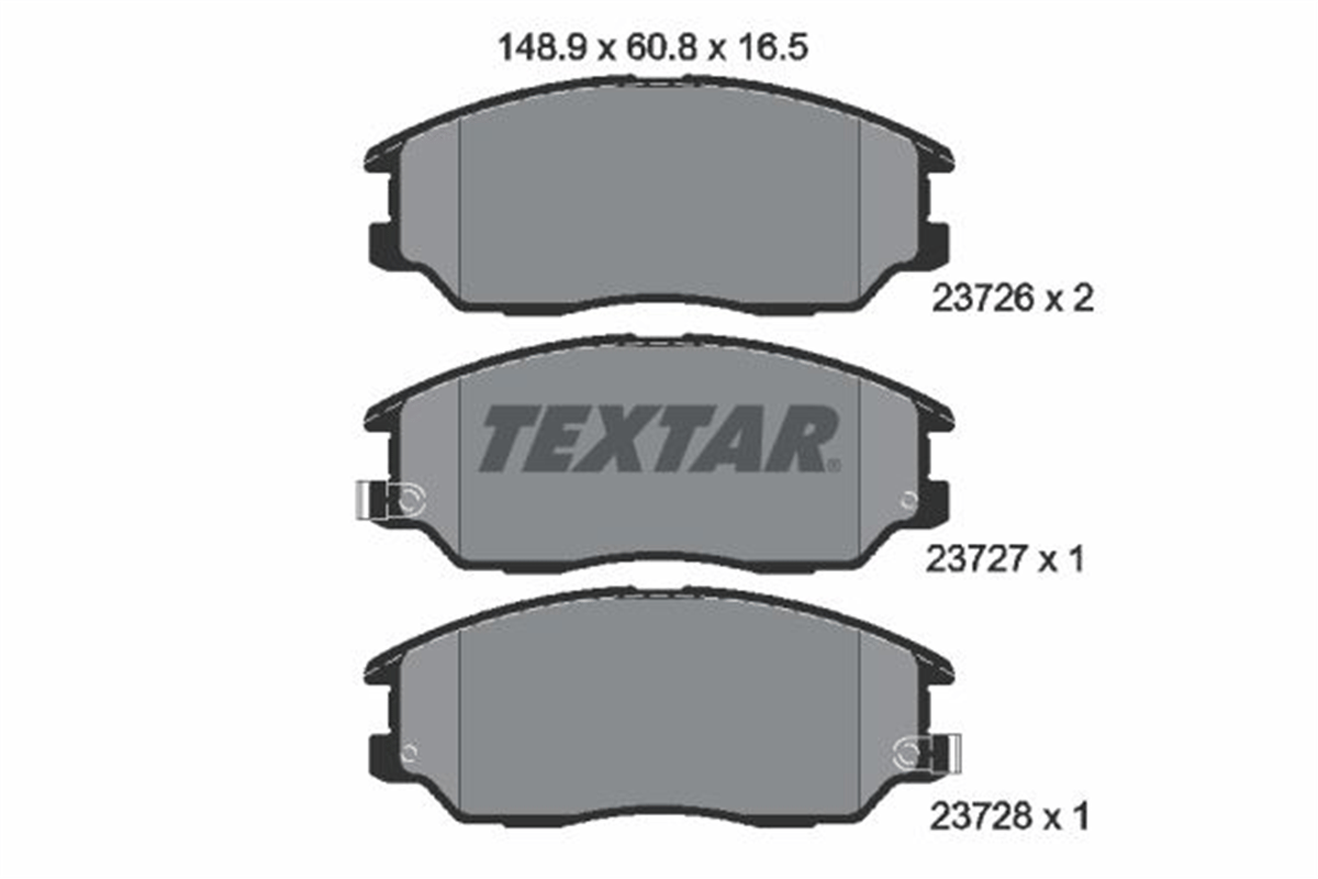 TEXTAR 2372601 - Fren Balatasi Ön - Kore Opirus/terracan/