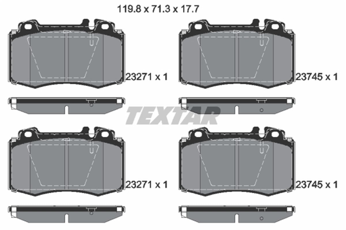 TEXTAR 2374502 - Fren Balatasi Ön - Mercedes W203-211-219-220