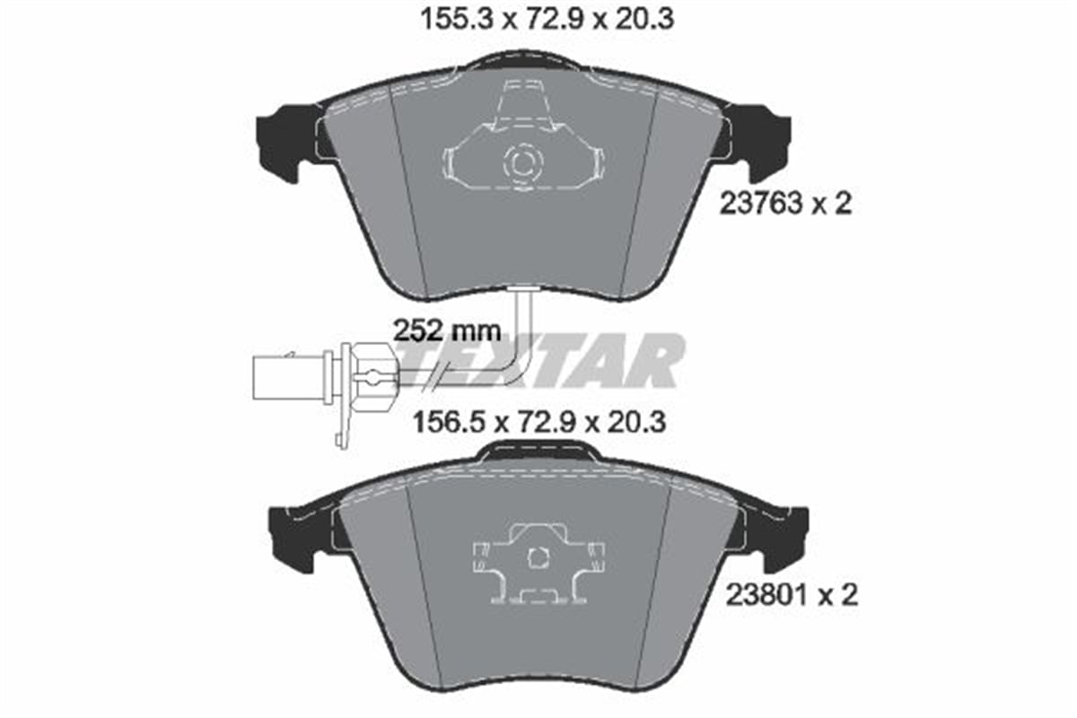 TEXTAR 2376302 - Fren Balatasi Ön - Vw A4-a6