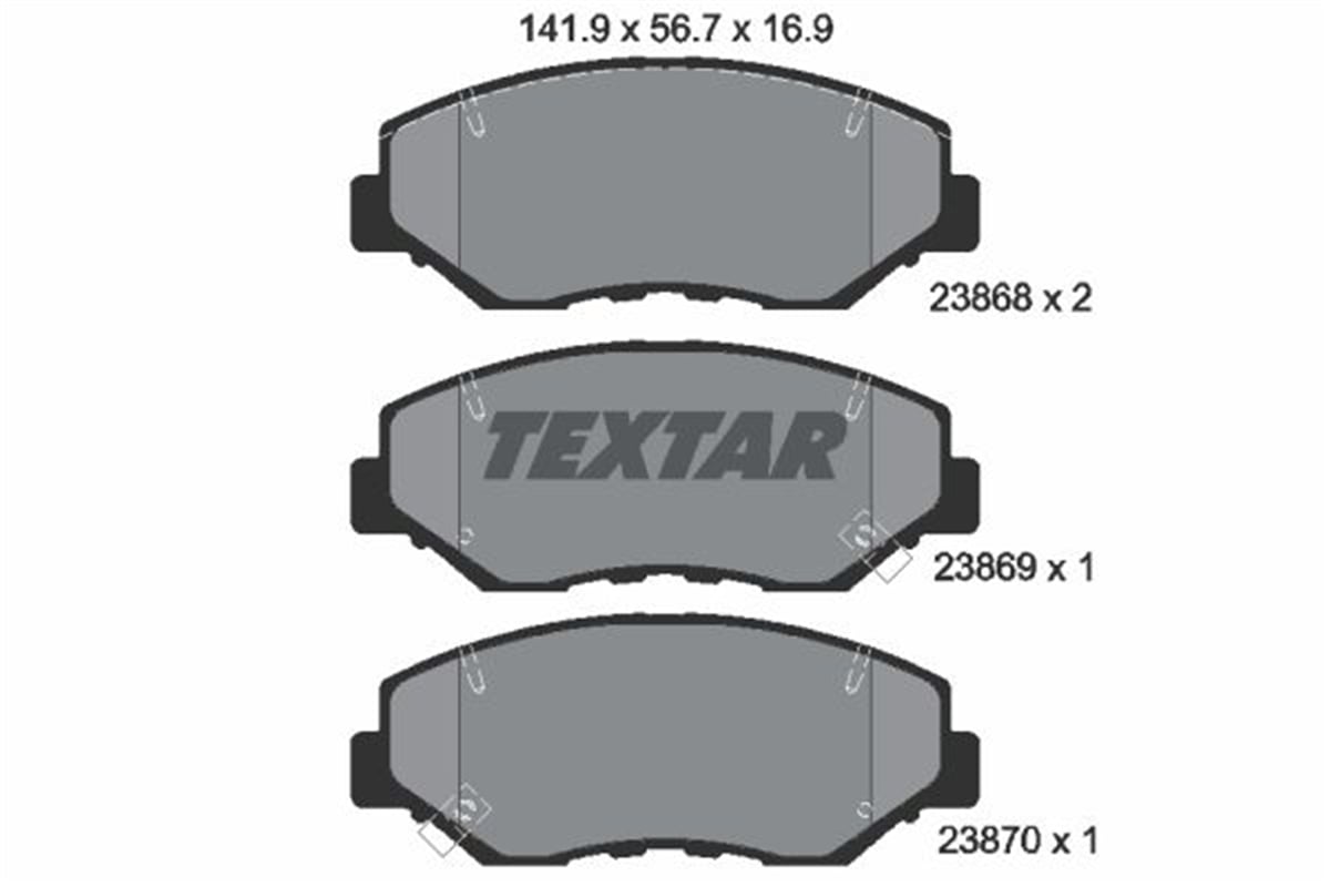 TEXTAR 2386801 - Fren Balatasi Ön - Japon Crv (rd) : Civic (fc) 1.6 17-