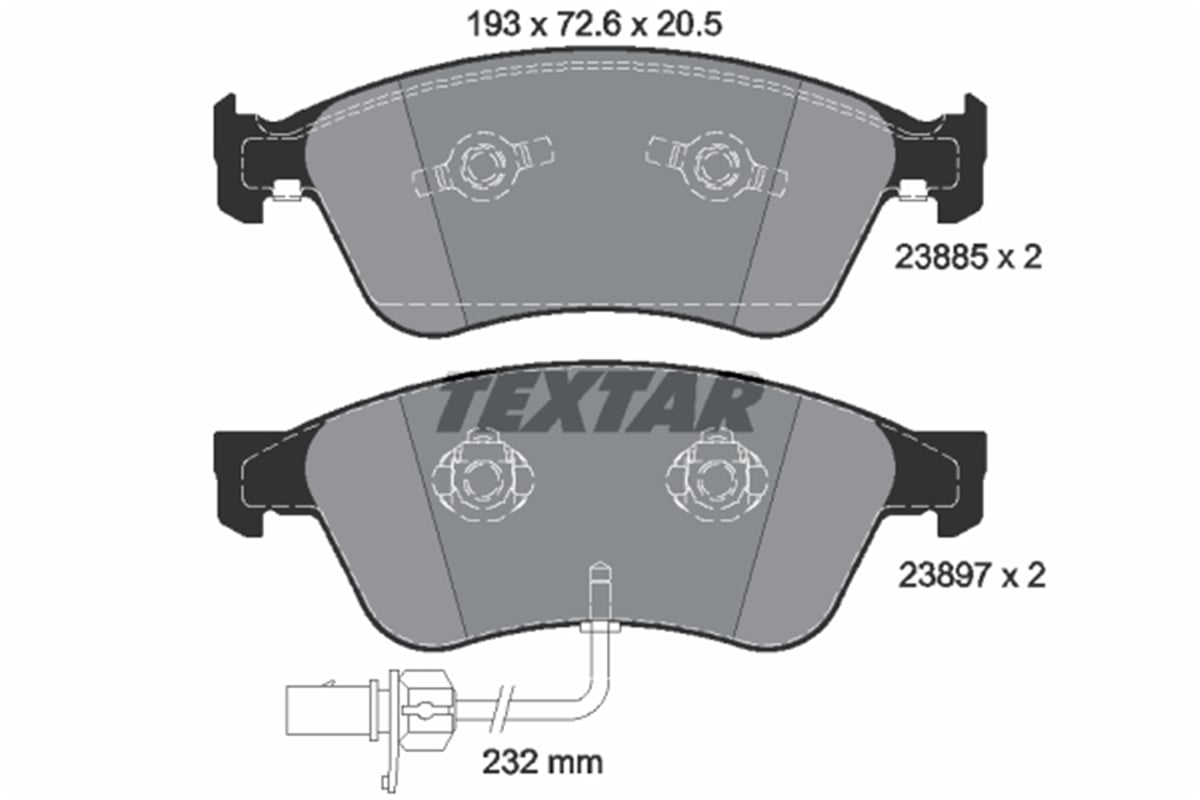 TEXTAR 2388501 - Fren Balatasi Ön - Vw A6-a8