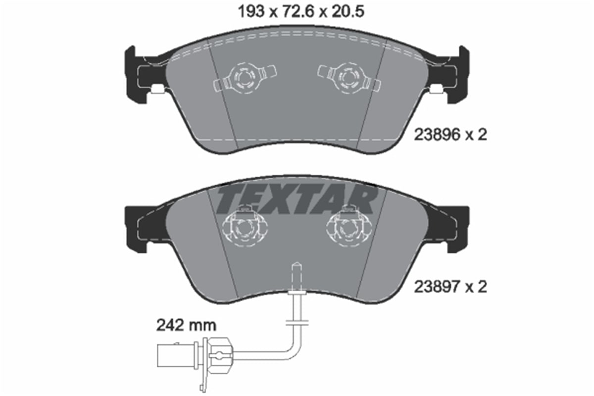 TEXTAR 2389601 - Fren Balatasi Ön - Vw A6-a8