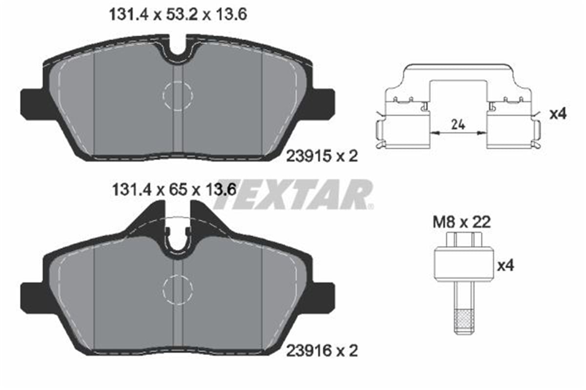 TEXTAR 2391508 - Fren Balatasi Ön - Bmw I3