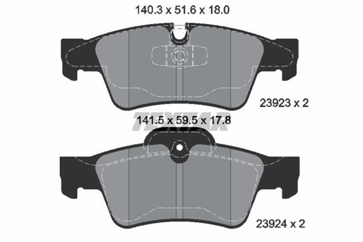 TEXTAR 2392302 - Fren Balatasi Arka - Mercedes W164-251-463