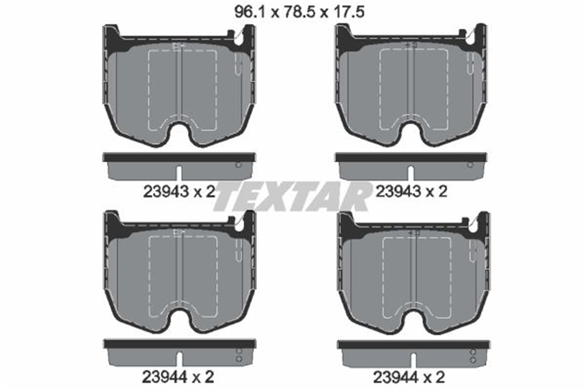 TEXTAR 2394301 - Fren Balatasi Ön - Mercedes 211-219-215-220-221