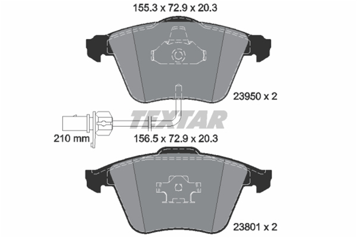 TEXTAR 2395001 - Fren Balatasi Ön - Vw A4-a6