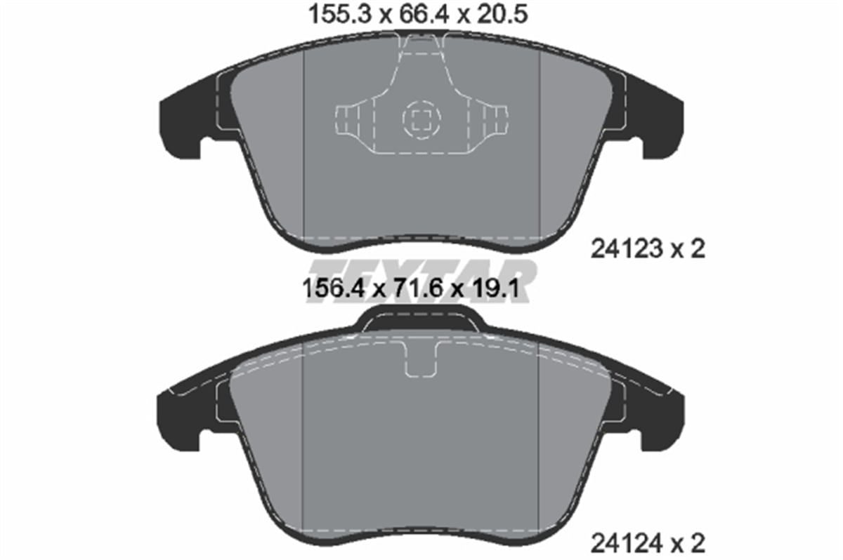 TEXTAR 2412301 - Fren Balatasi Ön - Bmw Freelander 2 - Evoque